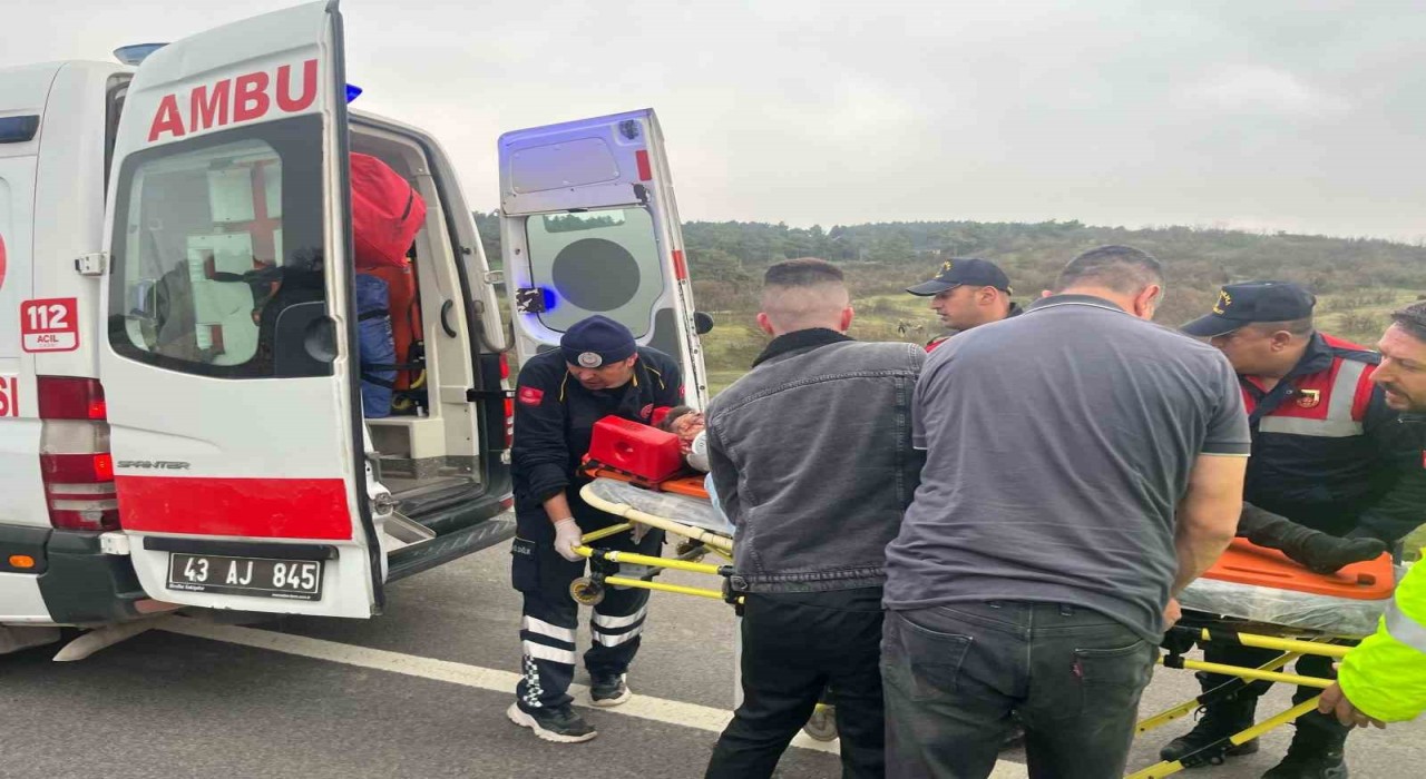 Tavşanlıda trafik kazası 1 yaralı