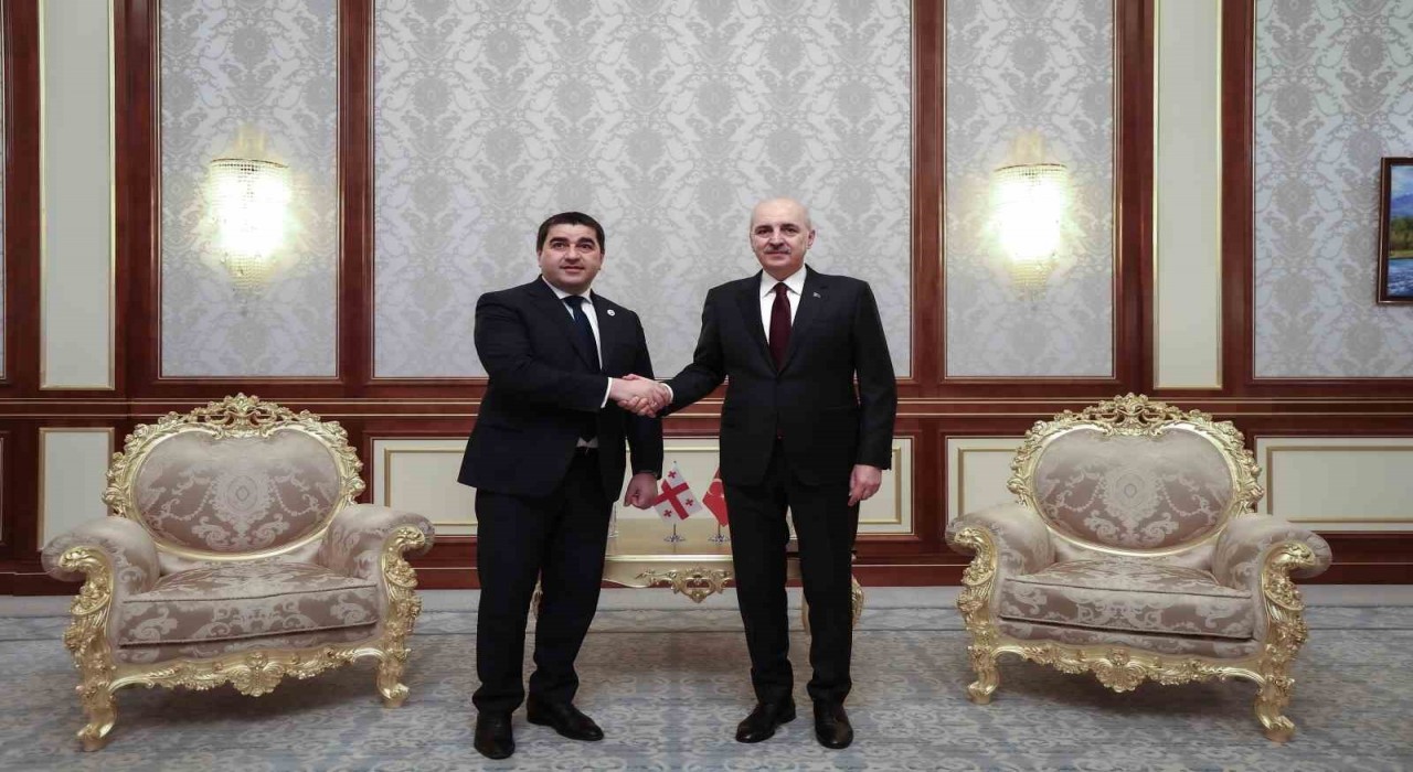 TBMM Başkanı Kurtulmuş, Gürcistan Parlamento Başkanı Papuashvili ile görüştü