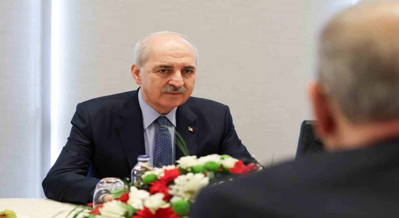 TBMM Başkanı Kurtulmuş, İstanbulda Filistin Ulusal Konseyi Başkanı Fattouh ile görüştü