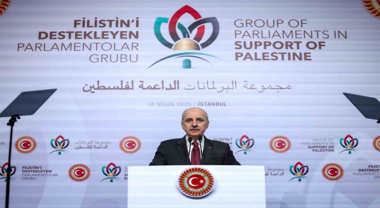 TBMM Başkanı Kurtulmuş, İstanbulda Filistini Destekleyen Parlamentolar Grubu Toplantısında konuştu: