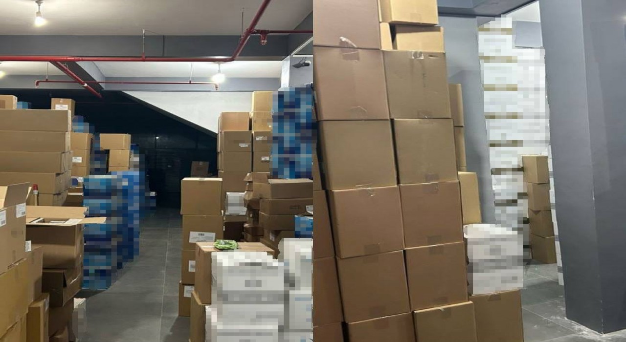 Tekirdağda 15 milyon 960 bin adet boş makaron ele geçirildi