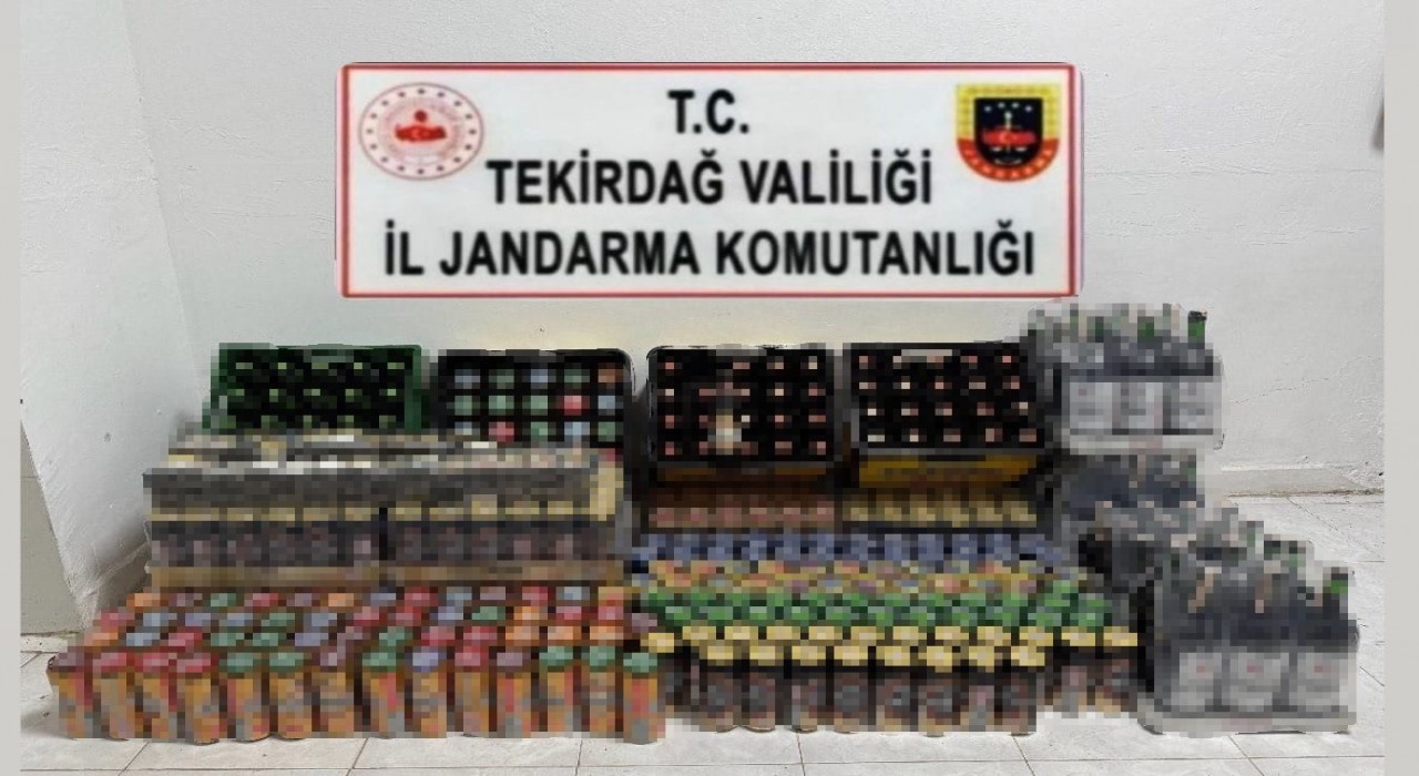 Tekirdağda 286 litre kaçak içki ele geçirildi