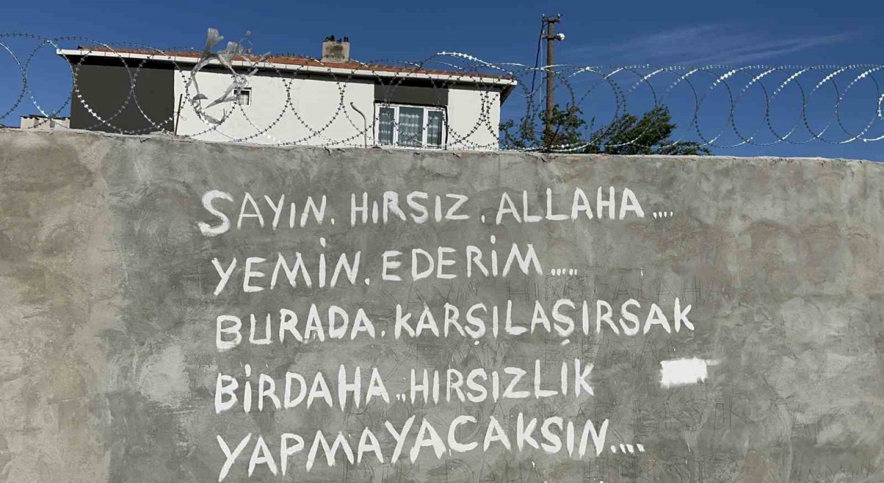 Tekirdağda hırsıza duvar yazılı tepki