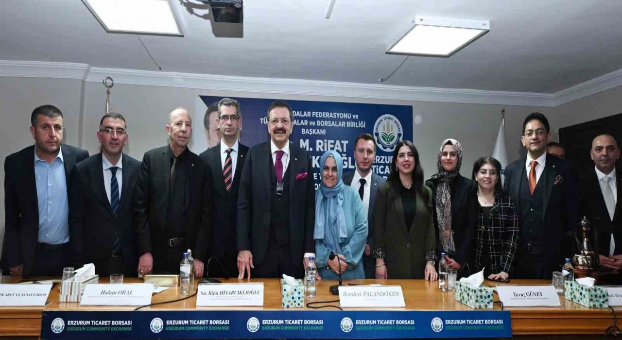 TOBB Başkanı Hisarcıklıoğlundan Erzurum Ticaret Borsasına ziyaret