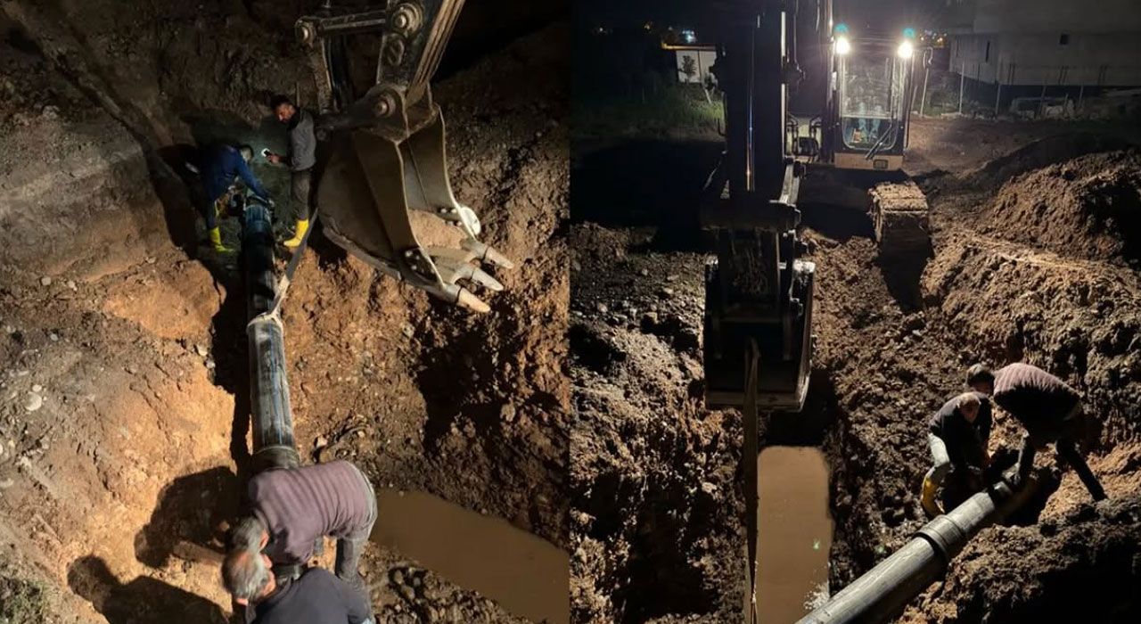 Toprakkale'de Asbest Boru Patlağı Giderildi: Su ve Kanalizasyon Ekipleri Gece Gündüz Çalıştı