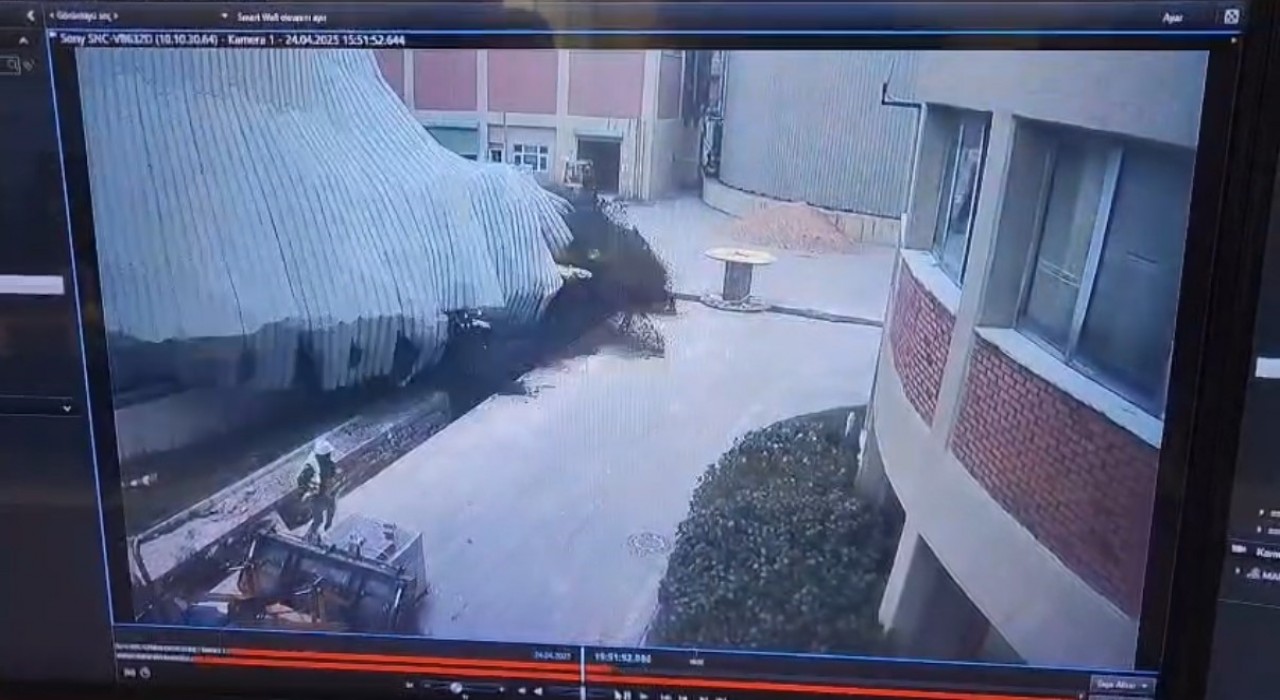 Tuzlada arıtma tesisindeki patlama anı güvenlik kamerasına yansıdı
