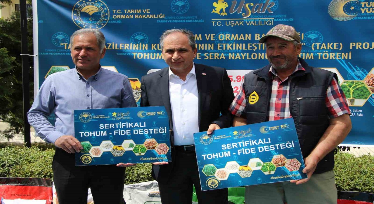 Uşakta çiftçilere destek