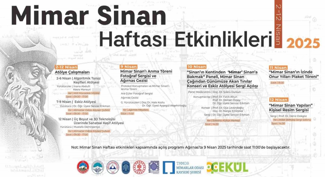 Valilik ve büyükşehirden Mimar Sinan Haftası etkinlikleri