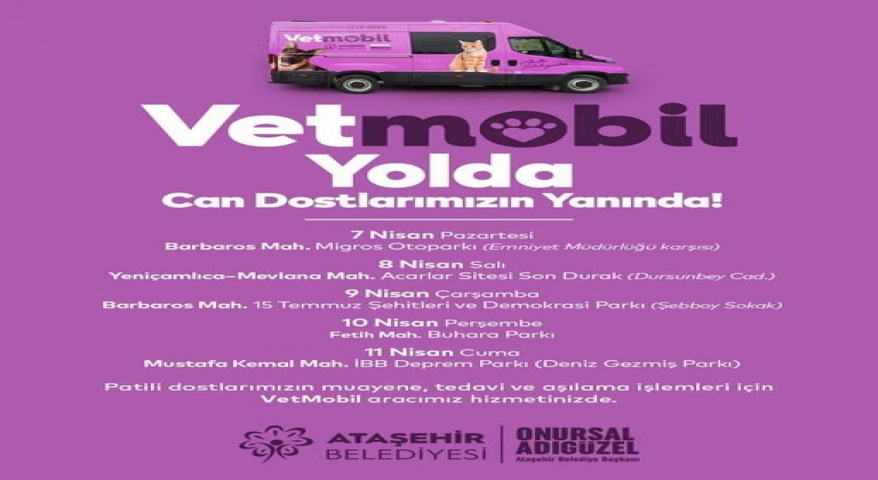 Vetmobil Ataşehirin mahallelerinde hizmette