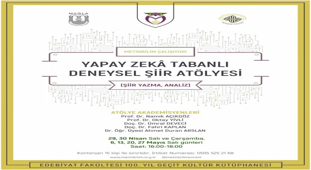 Yapay Zeka tabanlı şiir atölyesi başlıyor
