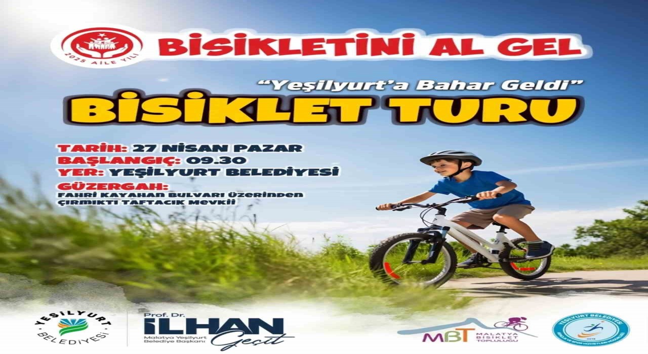 Yeşilyurta Bahar Geldi Bisiklet Turu 27 Nisan Pazar günü yapılacak