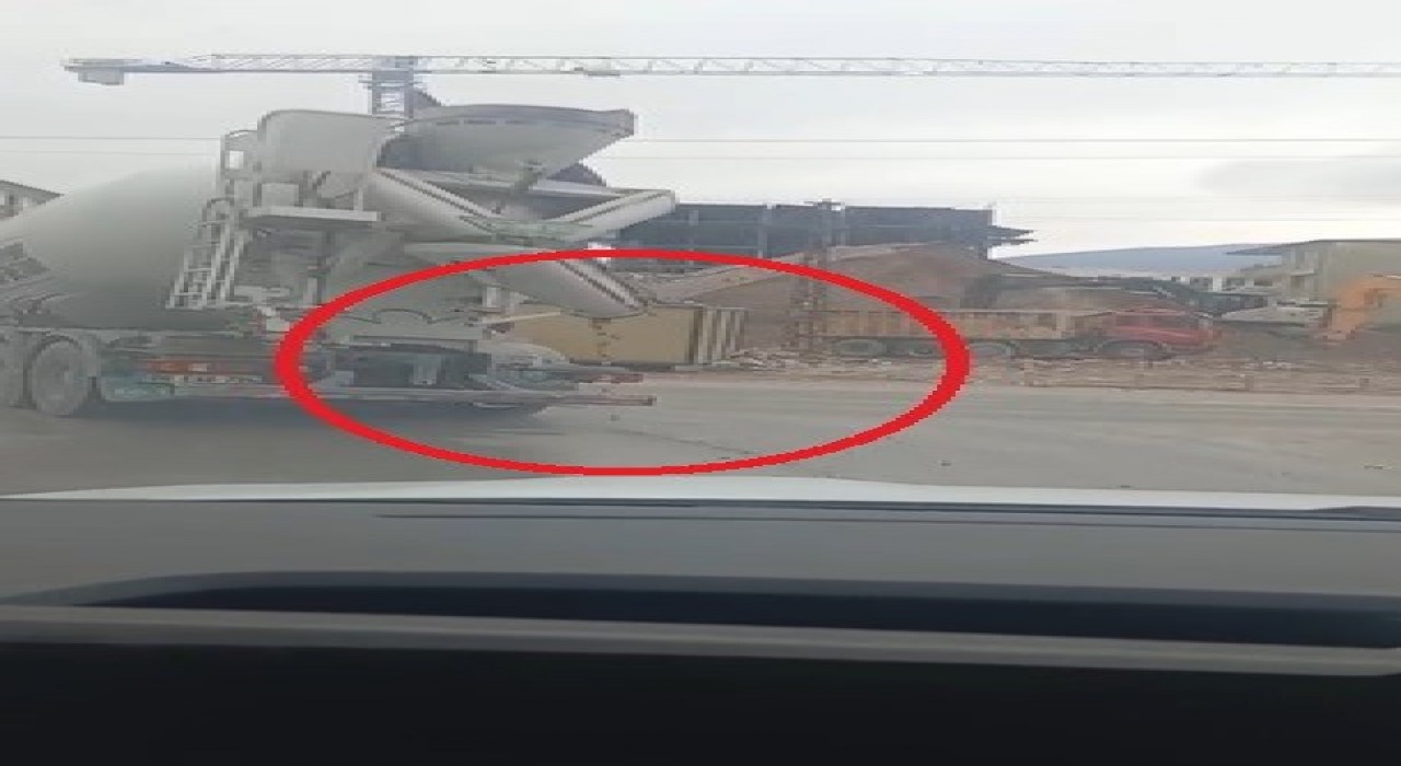 Yola beton döken mikser sürücüsüne para cezası uygulandı