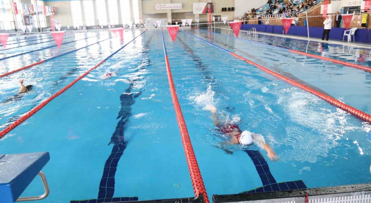 Yüzücüler Elazığda yarıştı