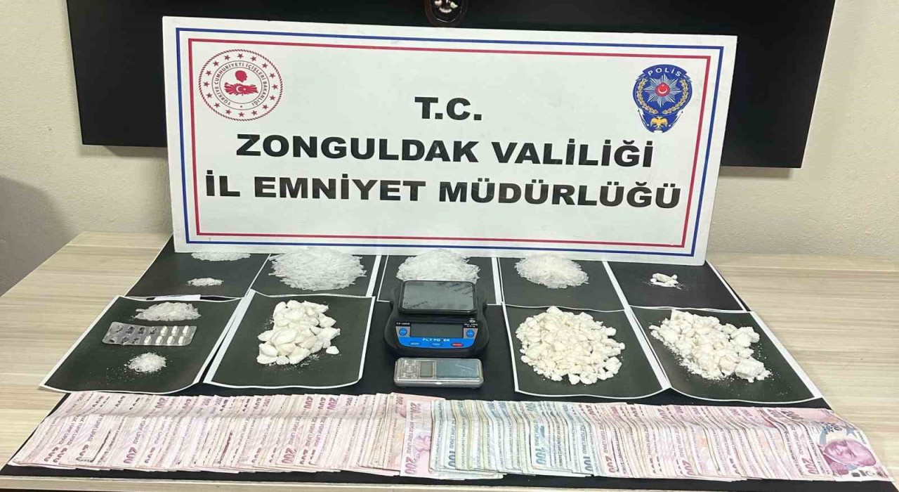 Zonguldakta uyuşturucu operasyonu: 755 gram metamfetamin ele geçirildi