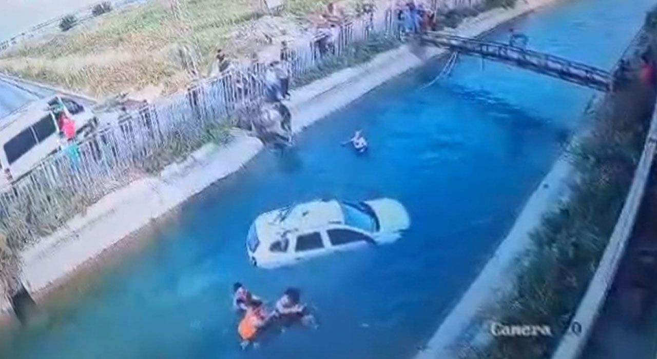 Adana'da Sulama Kanalına Düşen Cipten Çıkan 2 Kişiyi Vatandaşlar Kurtardı