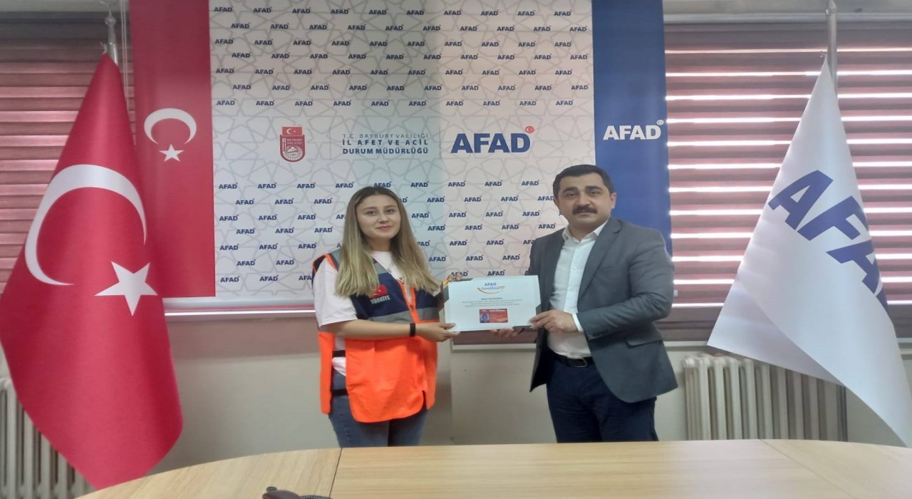 AFAD gönüllüsü eğitimleri tamamlandı