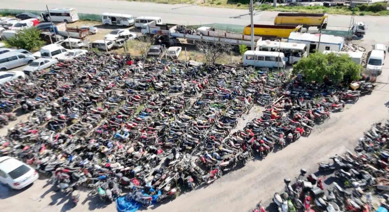 Aksarayda usulsüz 3 bin motosiklet trafikten men edildi