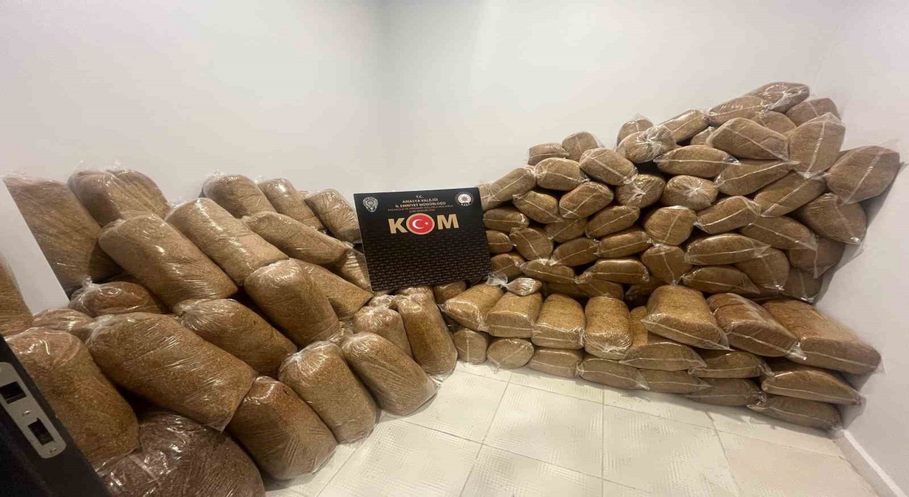 Amasyada 1 ton 240 kilo kıyılmış tütün ele geçirildi, 1 gözaltı