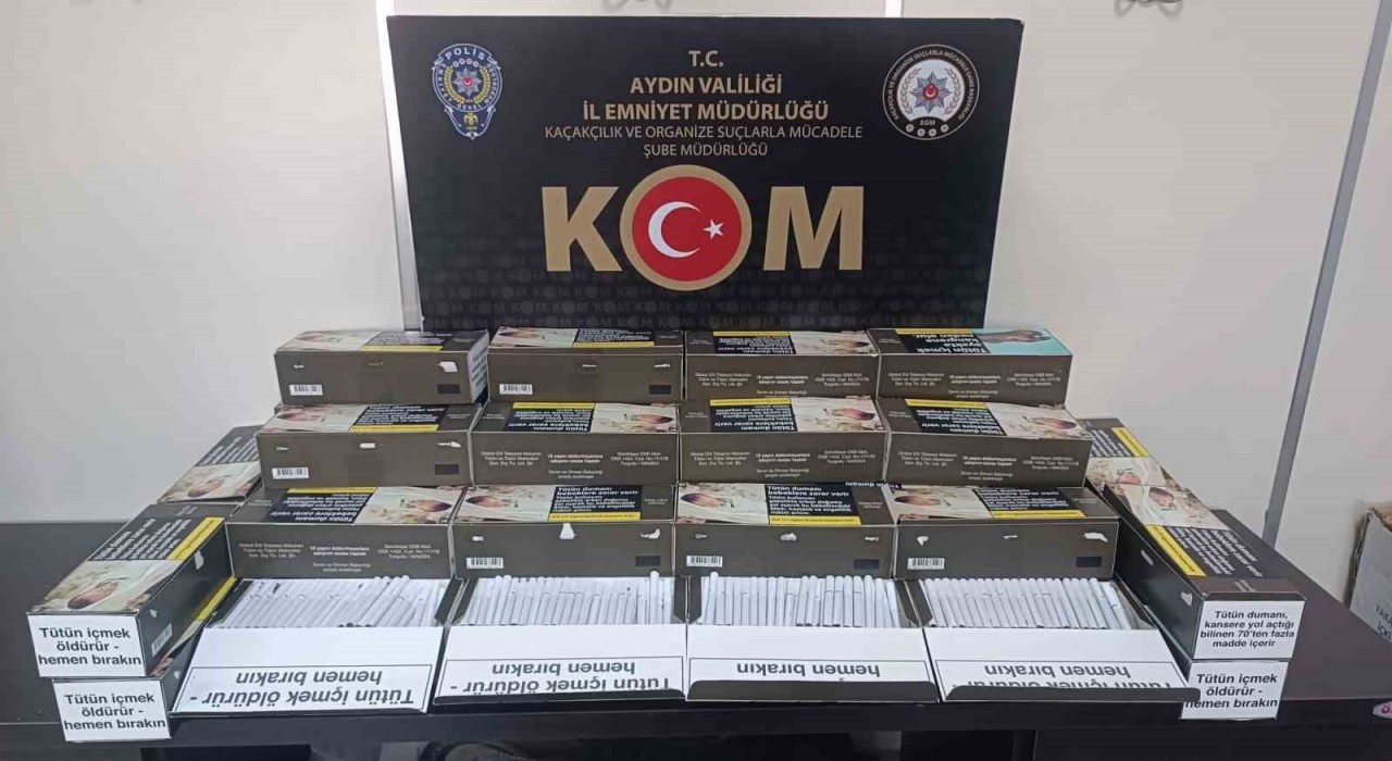 Aydında 9 bin 200 adet makaron ele geçirildi