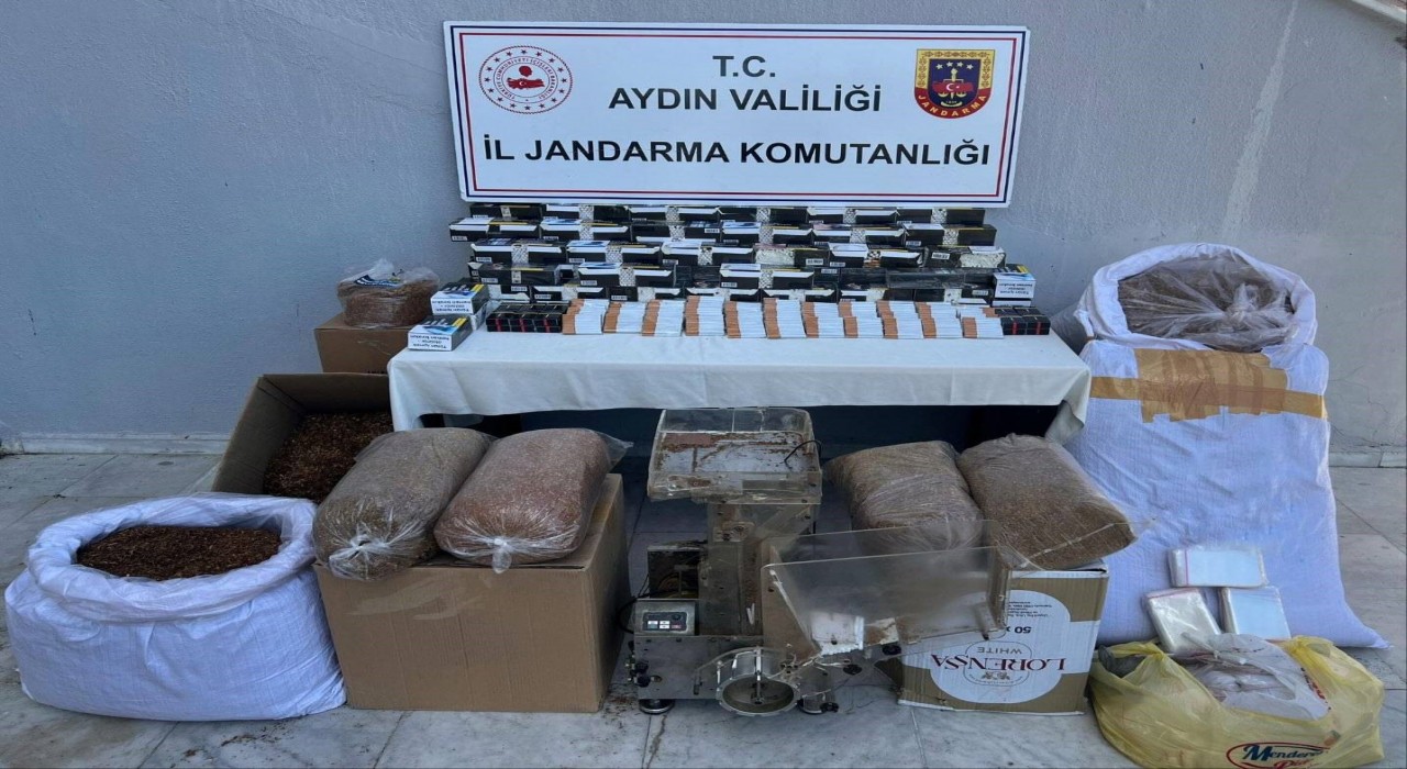 Aydında sahte tütün baskını: 1 gözaltı