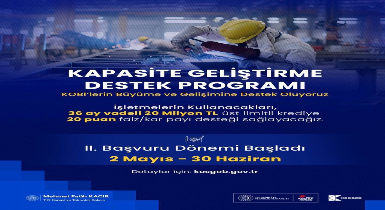Bakan Kacır: 20 milyon lira üst limitli, 36 ay vadeli finansman için 20 puanlık faiz/kâr payı desteği sağlıyoruz