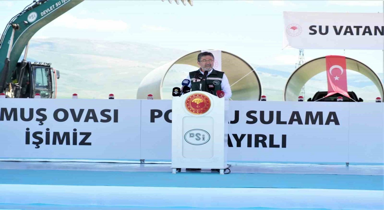 Bakan Yumaklı, Muş Ovası Pompaj Sulama 1. Etap inşaatı temel atma törenine katıldı