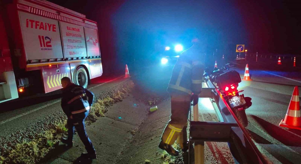 Balıkesirde motosiklet kazası: 1 kişi hayatını kaybetti