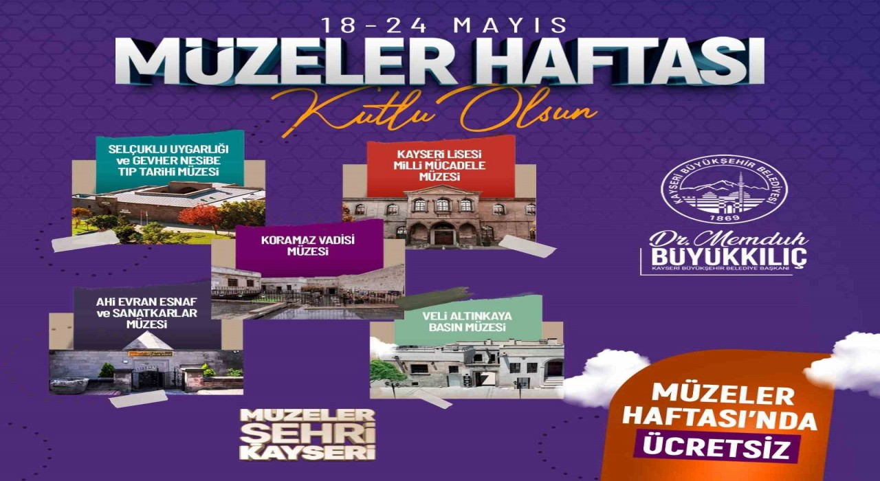 Başkan Büyükkılıç: Müzeler Haftasında büyükşehirin müzeleri ücretsiz olacak