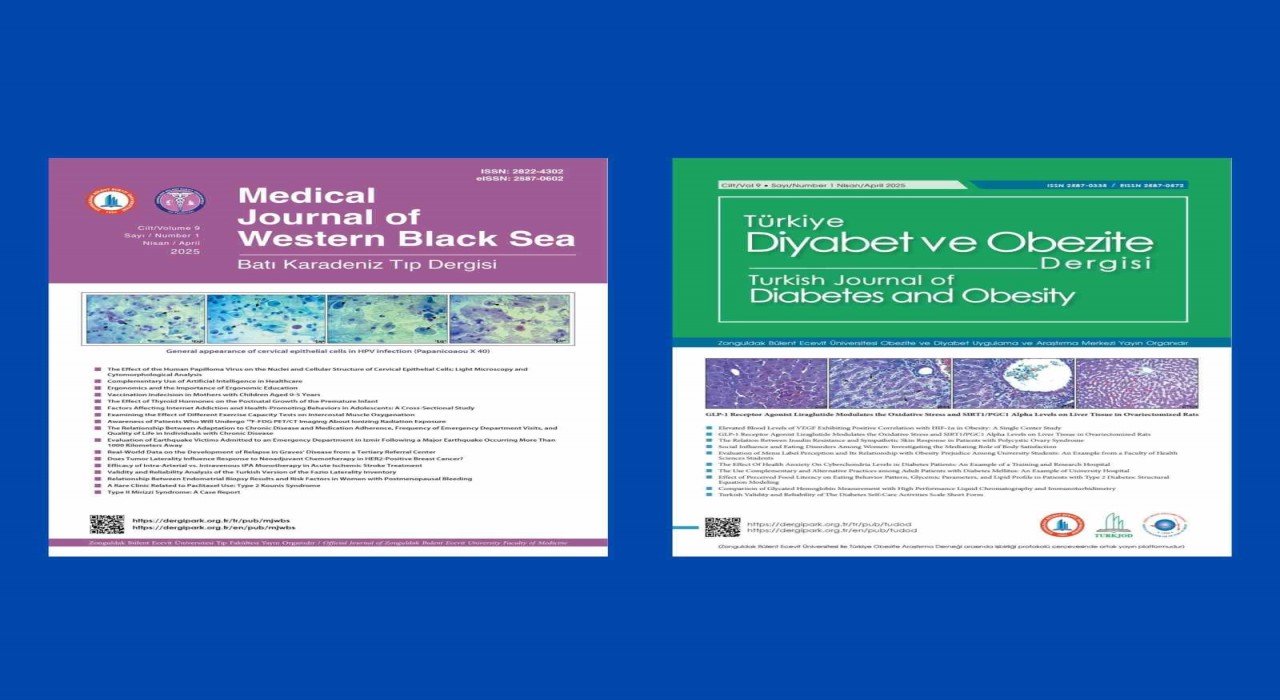 BEUN Batı Karadeniz Tıp Dergisi ile Türkiye Diyabet ve Obezite Dergisinin yeni sayıları yayımlandı