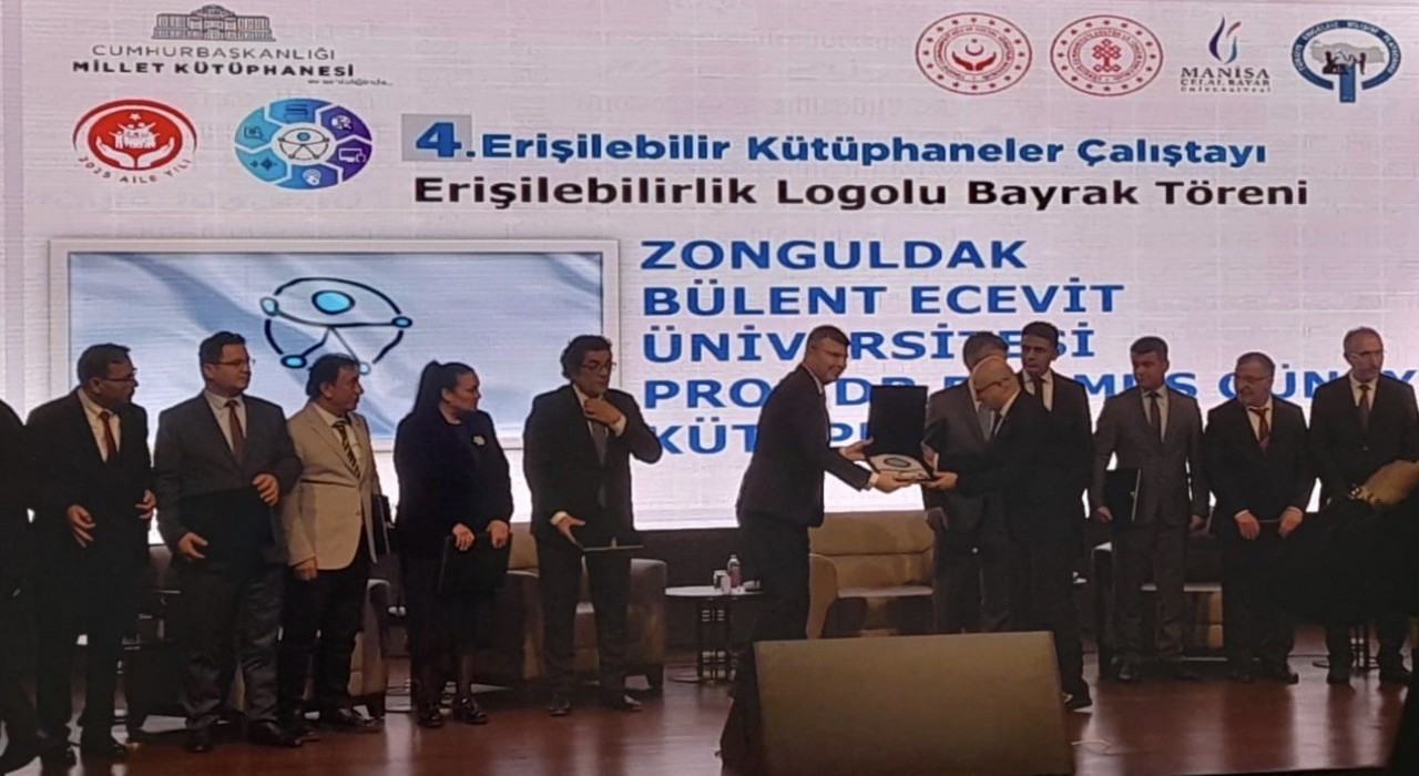 BEUN Prof. Dr. Durmuş Günay Kütüphanesine Erişilebilirlik Logo Bayrağı takdim edildi