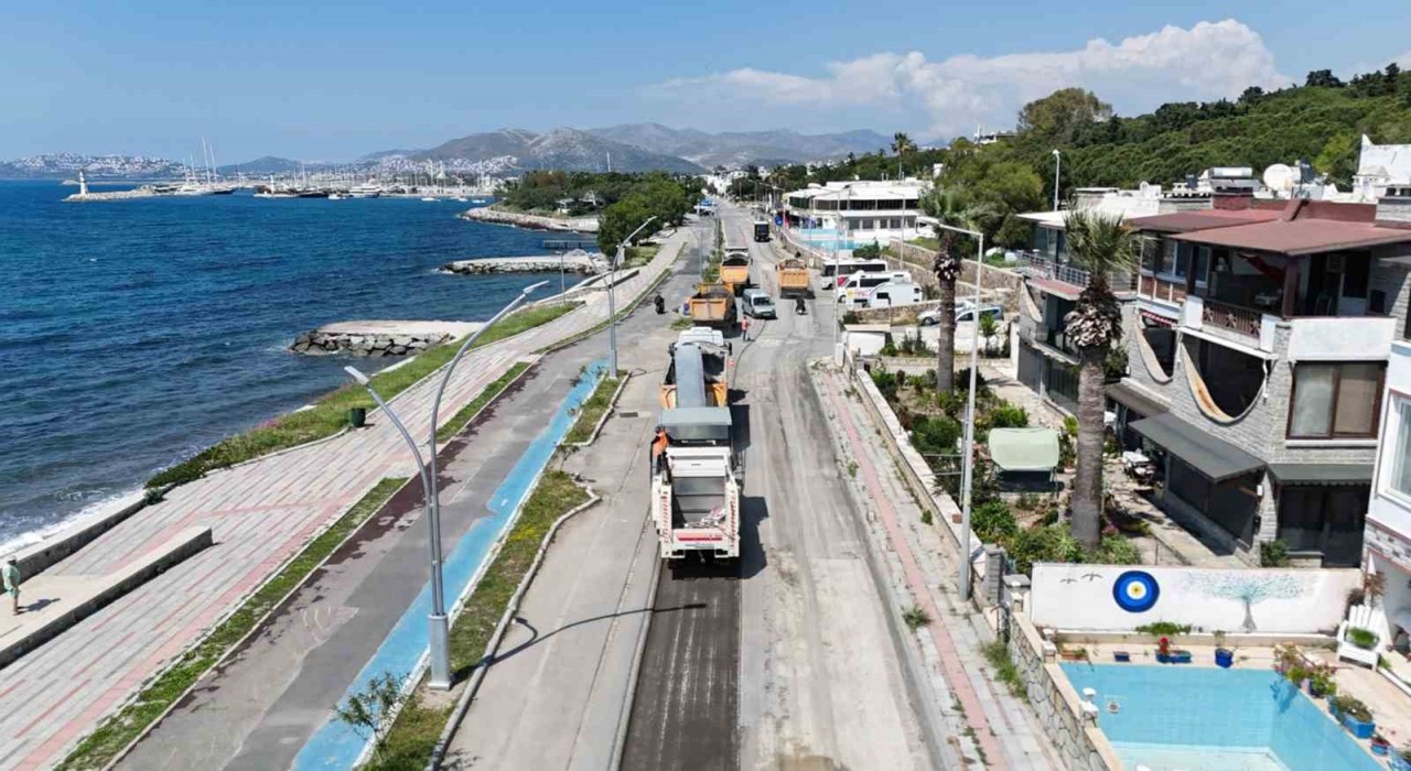 Bodrum Turgutreisin yolları yenileniyor