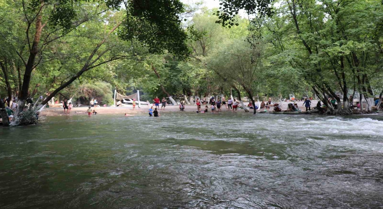 Bozdoğandaki piknik alanı sıcak yaz günlerinde serinletiyor