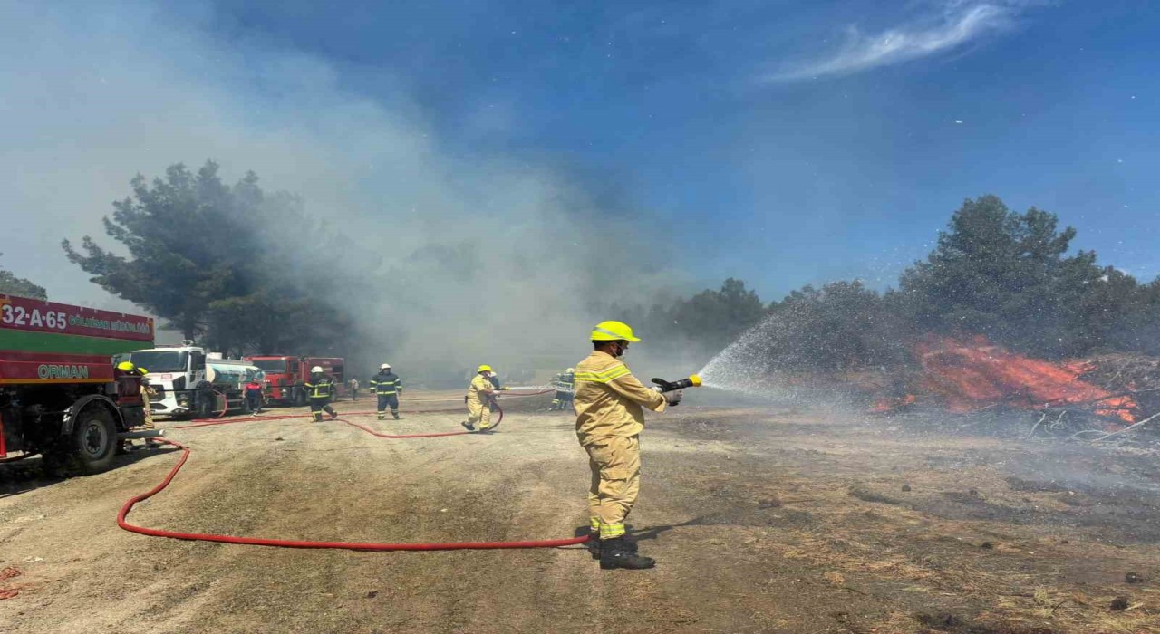 Burdurda gerçeğini aratmayan orman yangını tatbikatı