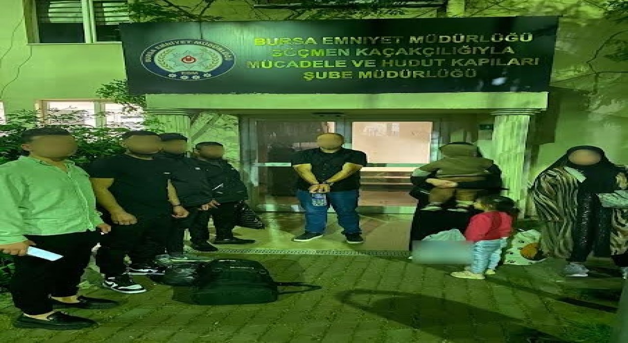 Bursada kaçak göçmen operasyonu : 9 göçmen, 1 şüpheli yakalandı