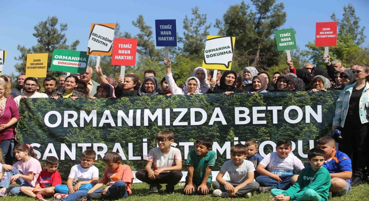 Bursada köylüler beton santrali için ayakta