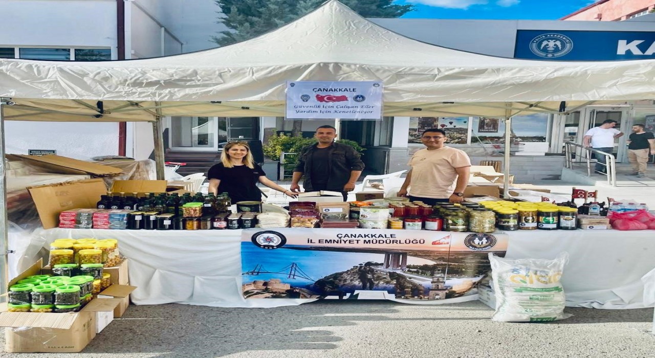 Çanakkale İl Emniyet Müdürlüğü yöresel ürünlerle Ankarada yerini aldı