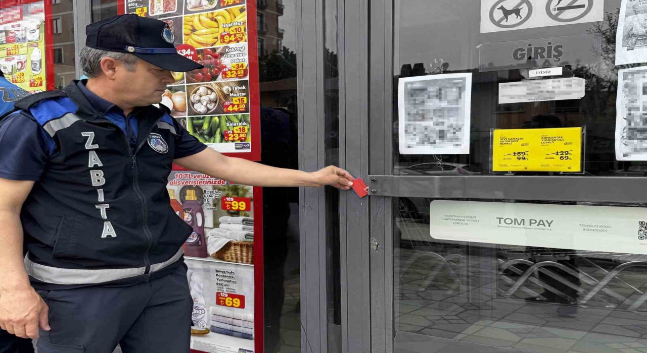Çorumda kurallara uymayan 3 zincir markete kapatma cezası