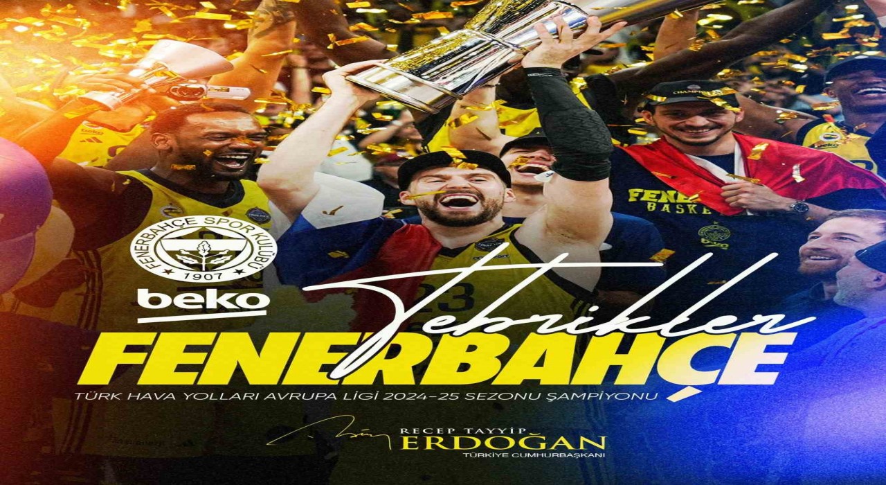 Cumhurbaşkanı Erdoğandan Fenerbahçeye tebrik