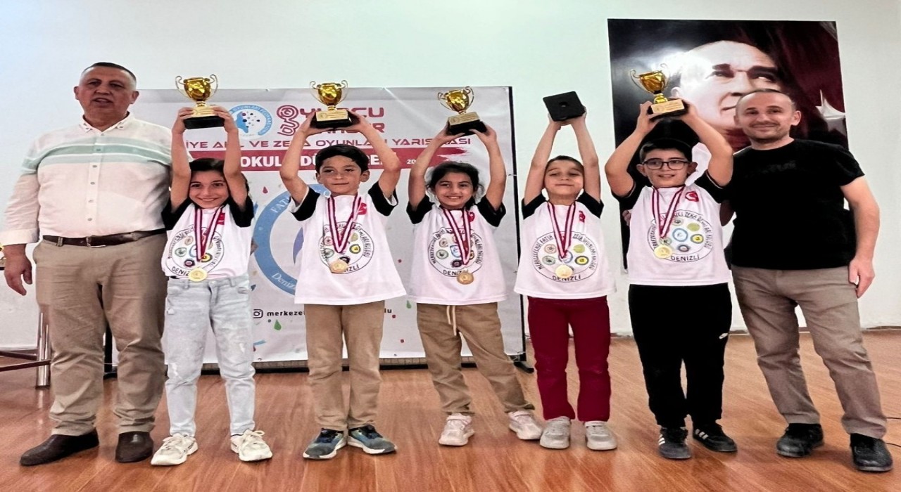 Denizlinin çocuklar Türkiye Zeka Oyunlarına damga vurdu