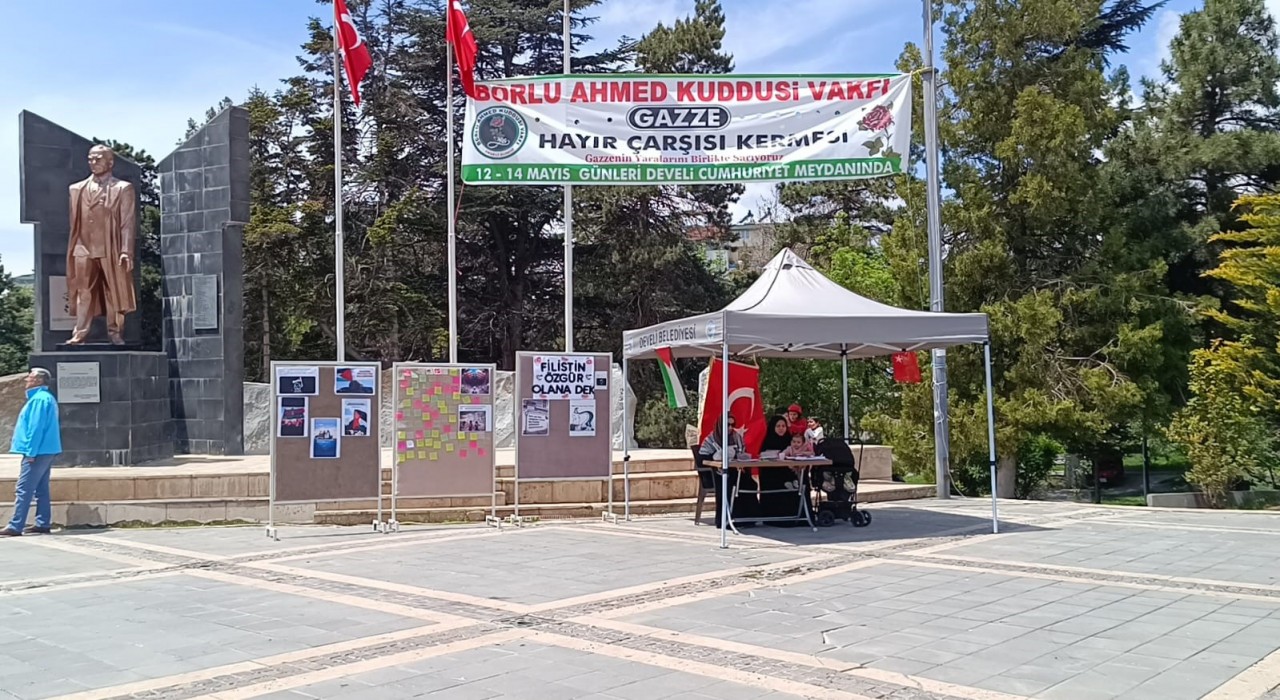 Develide Gazze için hayır panayırı düzenlendi