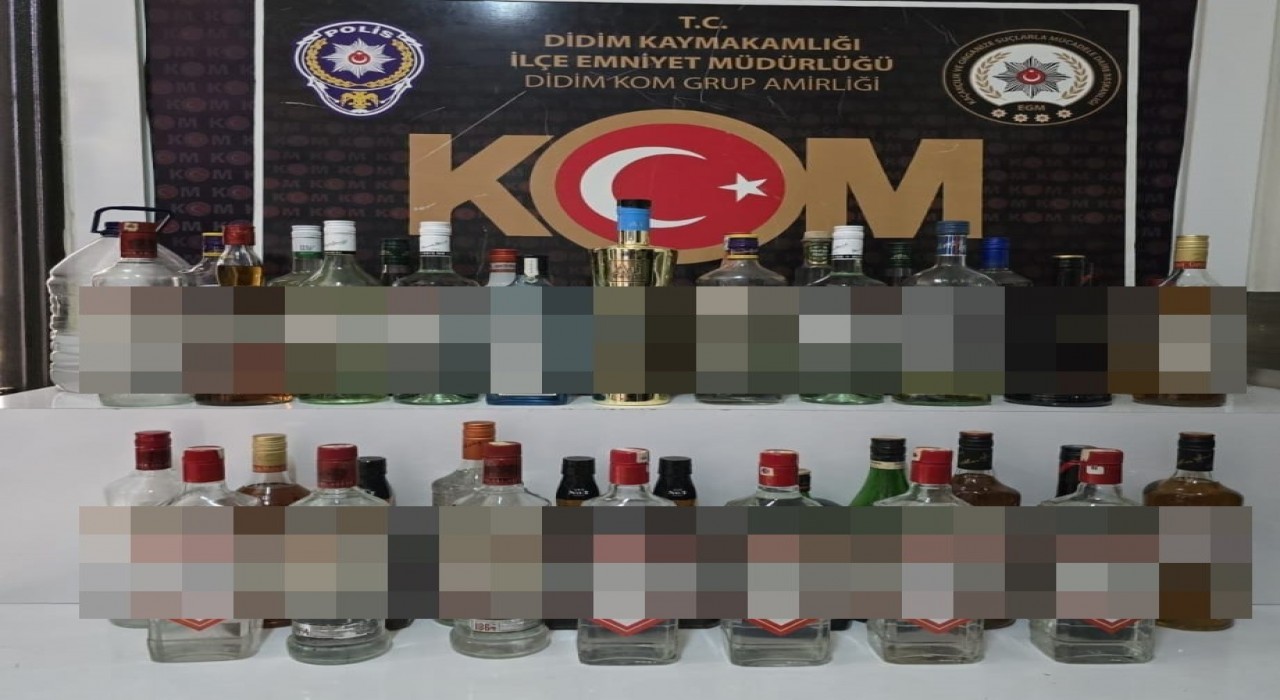 Didimde kaçak içki operasyonu