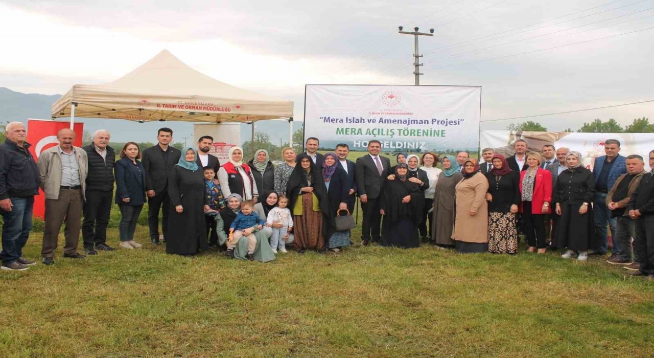 Düzcede ıslahı tamamlanan meralar hizmete açıldı