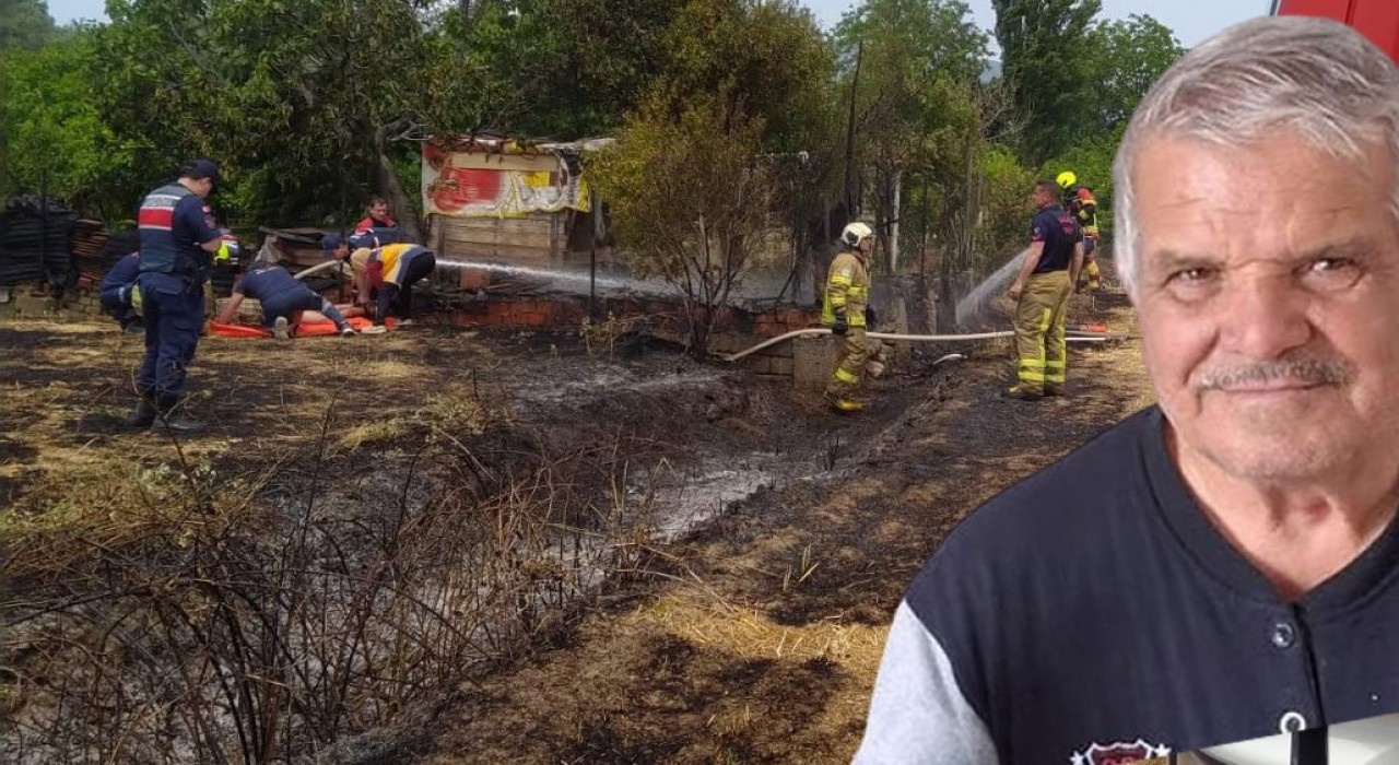 Edremitte ot yangını sonucu bir kişi hayatını kaybetti