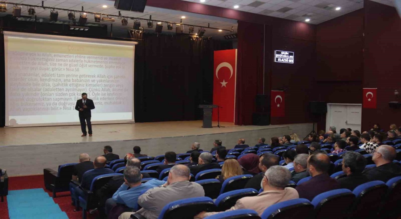Elazığda Kamu Etik Kuralları Eğitimi konulu seminer düzenlendi