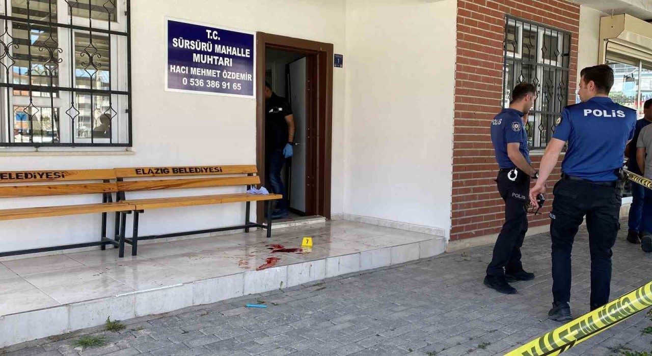 Elazığda mahalle muhtarı silahlı saldırıda yaralandı