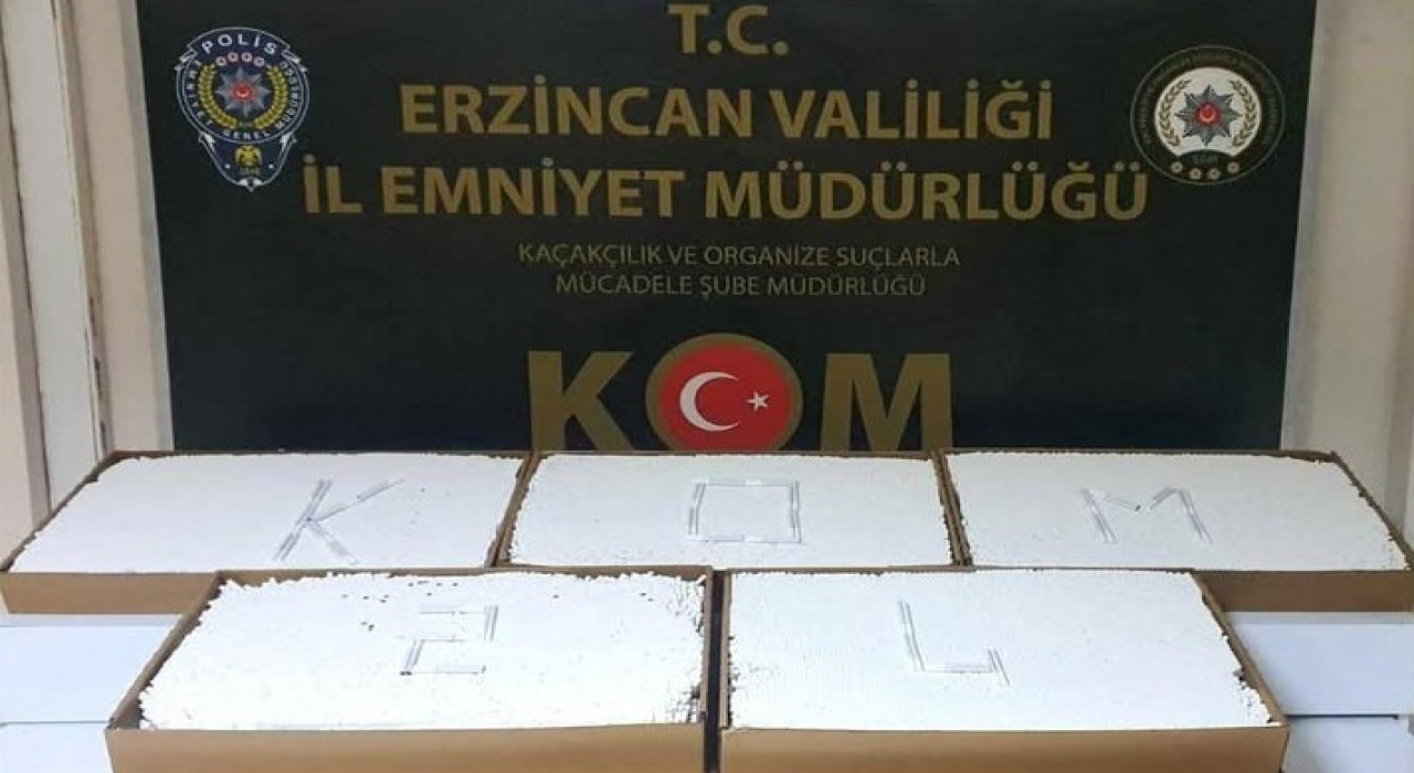 Erzincanda 25.000 dal kaçak makaron ele geçirildi