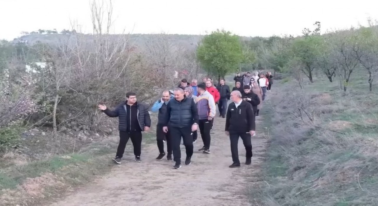 Erzincanda doğa yürüyüşü yapıldı