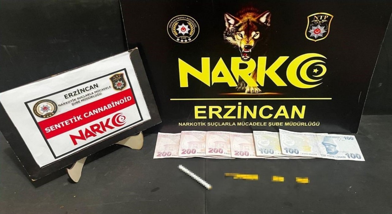 Erzincanda uyuşturucu ticaretinden 1 kişi tutuklandı