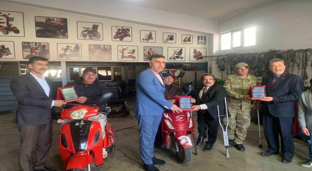 Erzurumdaki engelli araçları atölyesine anlamlı destek