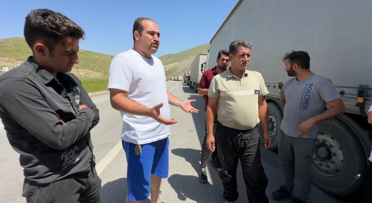 Esendere Gümrük Kapısında 10 kilometrelik tır kuyruğu